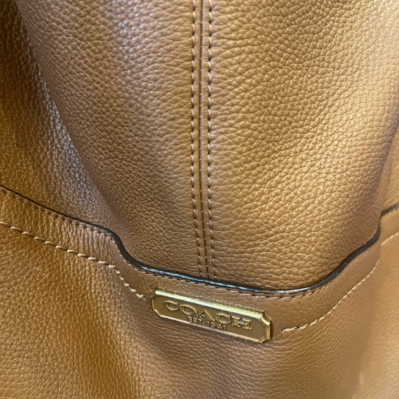 Tan Leather Coach Satchel Bag - Picture 1 of 4